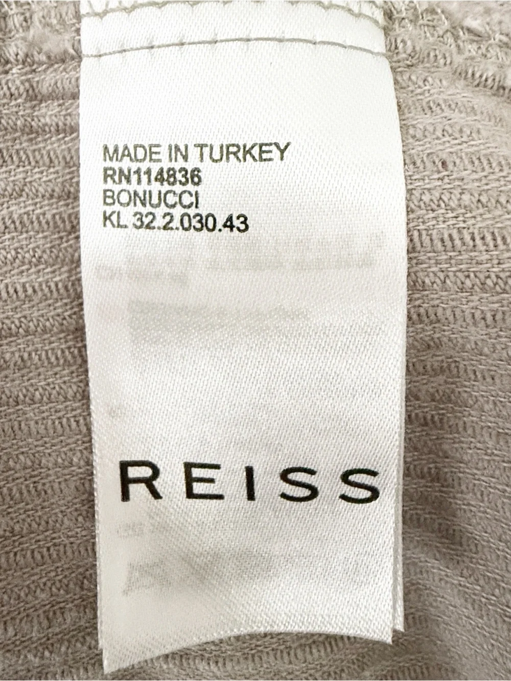 Reiss Gray Corduroy Button Down Shirt Size L Casual Summer Collared Long Sleeve
